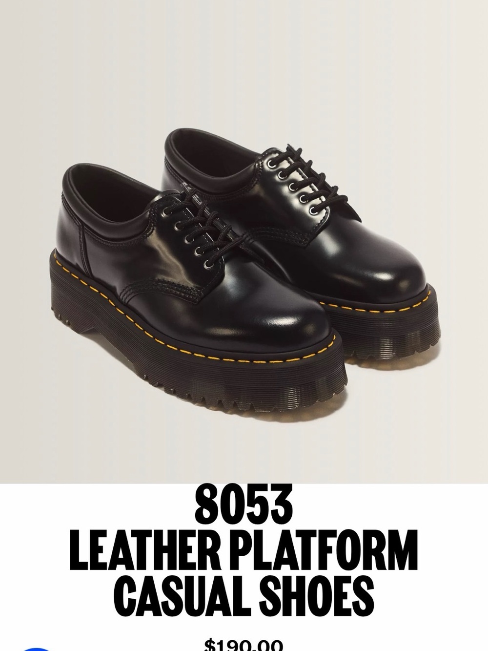 Dr. Martens Black Leather Platform Shoes